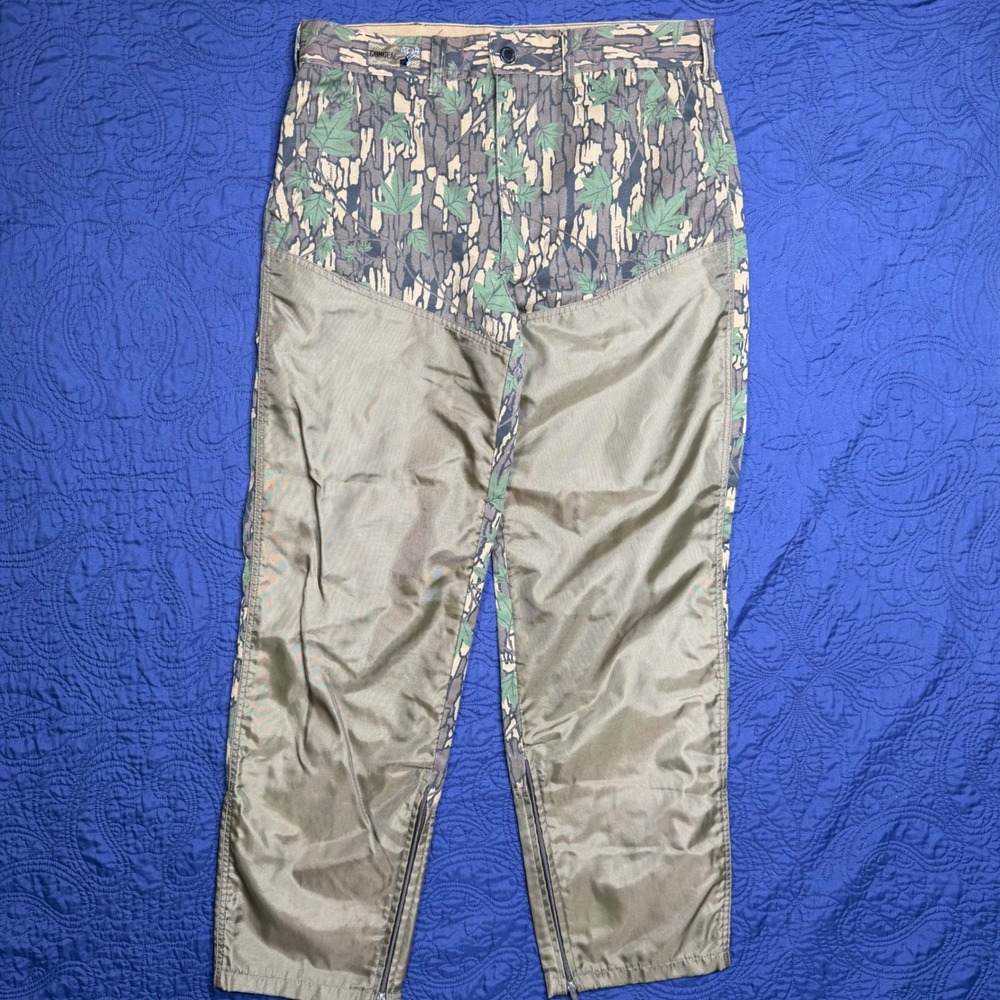 Winchester Pants Mens 34x31 Camo Treebark Hunting Zip‎ Leg Reinforced Outdoor